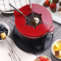 Artestia 11-Piece Cast Iron Fondue Set With Adjustable Burner 6 Colored Forks, 5-Cup Red Cheese Fondue Pot, Perfect For Chocolate, Caramel, Meat, 4-6 Person 14 Artestia 11-Piece Cast Iron Fondue Set With Adjustable Burner 6 Colored Forks, 5-Cup Red Cheese Fondue Pot, Perfect For Chocolate, Caramel, Meat, 4-6 Person -KitchenAid Shop 51EzvwPwNrL