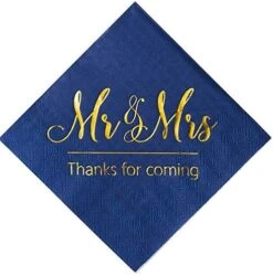 Wedding Napkins Mr And Mrs Gold Cocktail Beverage Dessert Napkins For Wedding Shower Engagement Party Decorations, Wedding Cake Table Decor Supplies. 100 Pcs, 3-Ply -KitchenAid Shop 51F0yHyFAL. AC