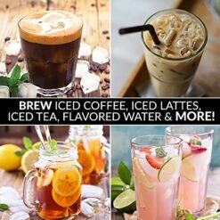 3-Quart Iced Tea & Coffee Brewing System With Double-Insulated Pitcher, Strength Selector & Infuser Chamber, Also Perfect For Lattes, Lemonade, Flavored Water, Black -KitchenAid Shop 51FAzVwsOpS