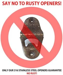Grade Rust Proof 316 Stainless Steel Wall Mounted Bottle Opener W/ 316 Stainless Steel Mounting Screws. Perfect For Restaurants, Bars, Boats, Patios, Outdoors Or Indoors. 9 Grade Rust Proof 316 Stainless Steel Wall Mounted Bottle Opener W/ 316 Stainless Steel Mounting Screws. Perfect For Restaurants, Bars, Boats, Patios, Outdoors Or Indoors. -KitchenAid Shop 51FapDnyNbL