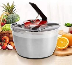 YZJSSL Rotary Salad Spinner, Fruit And Vegetable Dryer, Non-Slip Bottom With Lid And Water Filter, Locking Handle