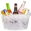 Cedilis 6 Liter Acrylic Ice Bucket, Clear Champagne Bucket Chille, Oval Wine Bucket, Drink Cooler Bucket, Beverage Storage Tub For Champagne, Beer Bottles, Drinks, Bar And Parties