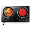 Portable Double Induction Cooktop Touch Electric Induction Cooker Cooktop -2400W/2600W Digital Countertop Burner Black (1200W Induction Cooker+1200W Induction Cooker) -KitchenAid Shop 51FlyQS19mL