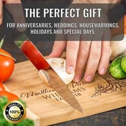 Housewarming Present For New Apartment, Cutting Board Personalized | 13.5x11.5 | 12 Designs & 2 Sizes, Wedding Gifts For The Couples - 2 Tone Block Board #G -KitchenAid Shop 51FpCxHEHXL