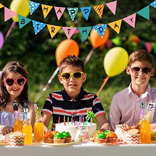 GENERIC Star Wars Birthday Party Supplies Straws ,18 PCS Reusable Drinking Straws For Star Wars Party Favors, Party Supplies, Party Goodie Gifts For Kids Birthday Party Decorations With 2 PCS Cleaning Brushes 3 GENERIC Star Wars Birthday Party Supplies Straws ,18 PCS Reusable Drinking Straws For Star Wars Party Favors, Party Supplies, Party Goodie Gifts For Kids Birthday Party Decorations With 2 PCS Cleaning Brushes