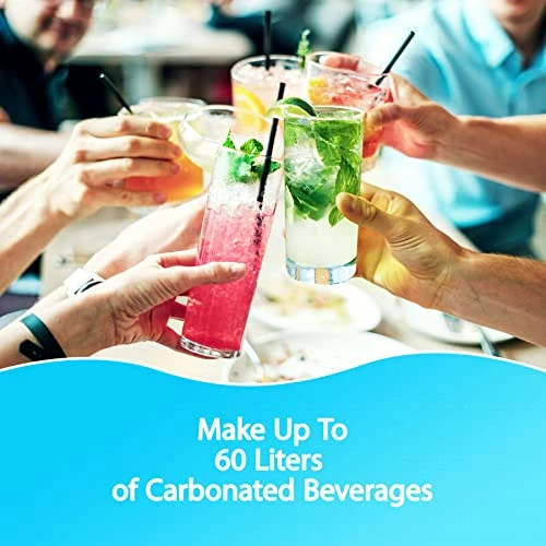 GreatWhip 60L Co2 Carbonator Sodasteam Co2 Cylinder Co2 Soda Gas Canister 14.5 Oz For Soda Maker Set Of 5 8 GreatWhip 60L Co2 Carbonator Sodasteam Co2 Cylinder Co2 Soda Gas Canister 14.5 Oz For Soda Maker Set Of 5 - Image 6