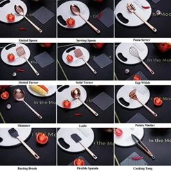 Copper Kitchen Utensils Set,13 Pieces Stainless Steel Cooking Utensils Set With Titanium Rose Gold Plating,Kitchen Tools Set With Utensil Holder For Non-Stick Cookware Dishwasher Safe (13 Packs) -KitchenAid Shop 51GEfLCMvNS