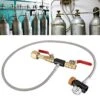 Yosoo Health Gear CGA-320 CO2 Cylinder Refill Adapter With Hose CO2 Refill Adapter Connector For Filling Soda Tank 24 Without Gauge 24 Inch 36 Inch (36 Inches Long With Pressure Gauge)