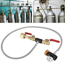 Yosoo Health Gear CGA-320 CO2 Cylinder Refill Adapter With Hose CO2 Refill Adapter Connector For Filling Soda Tank 24 Without Gauge 24 Inch 36 Inch (36 Inches Long With Pressure Gauge)
