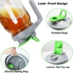 Cold Brew Coffee Maker Mason Jar 32 Oz Wide Mouth Mason Jar Iced Coffee Tea Pitcher With Coffee Filter Airtight & Leak-Proof Pitcher 1 Quart -KitchenAid Shop 51GIjGqbcLL