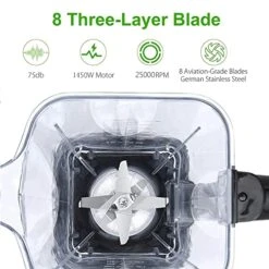 GENERIC Blenders For Kitchen, Professional Countertop Blenders For Smoothies/Ice Shakes With 8 Adjustable Speeds 4 Preset Programs, 70Oz 1450W High Speed Commercial Blender, 30000RPM, BPA Free -KitchenAid Shop 51GQPgDKffL