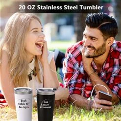 Wedding Gifts, His And Hers Gifts, Couples Gifts For Anniversary Bridal Shower Engagement, One Great Fisherman, Best Catch Of His Life 20oz Travel Tumbler Set, Couple Gifts For Christmas -KitchenAid Shop 51GWaEGn8NL