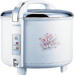 TIGER JCC-2700-FG 15-Cup (Uncooked) Rice Cooker And Warmer, Floral White