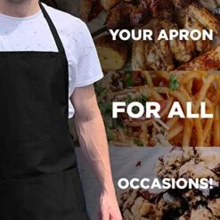 ApronMen, Dude With Food BBQ Grill Adjustable Apron For Men, One Size -KitchenAid Shop 51GZDgxJ7WL