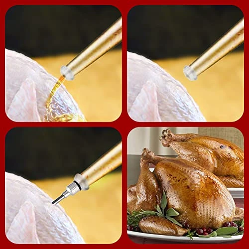 JY COOKMENT Turkey Baster With Barbecue Basting Brush, Baster Syringe For Home Baking And Roaster Turkey, Include Detachable Food Grade Silicone Bulb, Meat Injector Needle And Cleaning Brush (2 Packs) 6 JY COOKMENT Turkey Baster With Barbecue Basting Brush, Baster Syringe For Home Baking And Roaster Turkey, Include Detachable Food Grade Silicone Bulb, Meat Injector Needle And Cleaning Brush (2 Packs) - Image 4