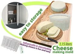 Basic Cheese Form, Soft & Hard Cheeses Hard Cheese Mold Butter Punched Making Form 1.15 Liters -KitchenAid Shop 51Ge9f91IeL