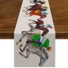 Nepnuser Kentucky Derby Table Runner Horse Race Jockey Decoration Rustic Farmhouse Home Dining Room Kitchen Table Decor (13" X 72") -KitchenAid Shop 51GkyPWbEhL