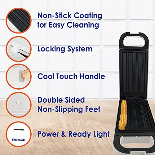 Churro Maker By StarBlue With FREE Recipe E-Book - Cook Healthy And Oil-free Churros In Just Minutes 110-120V 60Hz 750W (Model: SB-SW903) 4 Churro Maker By StarBlue With FREE Recipe E-Book - Cook Healthy And Oil-free Churros In Just Minutes 110-120V 60Hz 750W (Model: SB-SW903) - Image 2