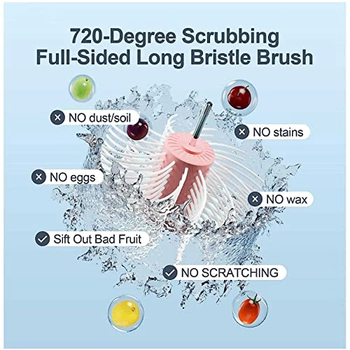 Fruit Cleaning Device, Large Salad Spinner, Fruit Vegetable Spinner With Bowl, Fruit Vegetable Cleaner With Spin Scrubber Brush, Salad Spinner, Vegetable Washer For Veggie Fruit 6 Fruit Cleaning Device, Large Salad Spinner, Fruit Vegetable Spinner With Bowl, Fruit Vegetable Cleaner With Spin Scrubber Brush, Salad Spinner, Vegetable Washer For Veggie Fruit - Image 4