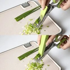 Herb Scissors, Multipurpose Sharp Kitchen Herb Cutter Shears With 5 Stainless Steel Blades, Safety Cover, Cleaning Comb, Cool Kitchen Gadgets For Cutting Fresh Garden Herbs, Dishwasher Safe 10 Herb Scissors, Multipurpose Sharp Kitchen Herb Cutter Shears With 5 Stainless Steel Blades, Safety Cover, Cleaning Comb, Cool Kitchen Gadgets For Cutting Fresh Garden Herbs, Dishwasher Safe -KitchenAid Shop 51Gx6JybMbL