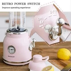 Smoothie Blender, Homeleader Personal Blender For Shakes And Smoothies, Portable Blender With 6 Sharp Blades, 21oz Travel Cup And Lids, Pink 11 Smoothie Blender, Homeleader Personal Blender For Shakes And Smoothies, Portable Blender With 6 Sharp Blades, 21oz Travel Cup And Lids, Pink -KitchenAid Shop 51H3KjOTrFL
