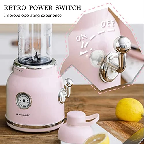 Smoothie Blender, Homeleader Personal Blender For Shakes And Smoothies, Portable Blender With 6 Sharp Blades, 21oz Travel Cup And Lids, Pink 6 Smoothie Blender, Homeleader Personal Blender For Shakes And Smoothies, Portable Blender With 6 Sharp Blades, 21oz Travel Cup And Lids, Pink - Image 4