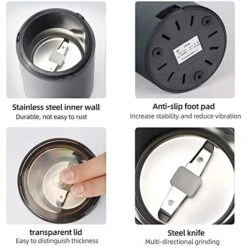 GENERIC Multifunctional Small Home Electric Coffee Grinder Cereals Powder Spice Grinder. Coffee Bean Grinder With 304 Stainless Steel Blades. -KitchenAid Shop 51H7KIiHBcL