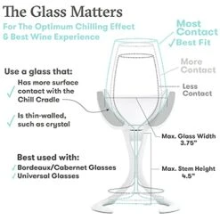 Stemmed Wine Glass Chiller | Keep The Chill Without Giving Up Your Glass | New Wine Accessory | Separable & Refreezable Chill Cradle | Actively Chills Stemware | Blush, Single -KitchenAid Shop 51HEMhiIClL