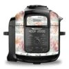 KRAFT'D Wrap For Ninja Foodi 8 Quart - QT Accessories Cover Sticker - Wraps Fit Deluxe Cooker Mdl: FD402 LP3 | Pastel Floral Rose