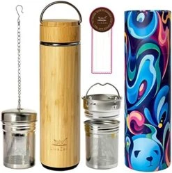 18oz Bamboo Mug Tumbler With Lid And 2 Pack Tea Filters For Loose Leaf Tea – Stainless Steel Insulated Tea Infuser Bottle With Strainer – Tea Gift Set For Tea Lovers Men Women 17 18oz Bamboo Mug Tumbler With Lid And 2 Pack Tea Filters For Loose Leaf Tea – Stainless Steel Insulated Tea Infuser Bottle With Strainer – Tea Gift Set For Tea Lovers Men Women -KitchenAid Shop 51HIjOXZWWL. AC