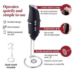 Lick N Blend Handheld, Mini Electric Drink Mixer, Foamer & Frother For Protein Shakes, Coffee, Lattes 10 Lick N Blend Handheld, Mini Electric Drink Mixer, Foamer & Frother For Protein Shakes, Coffee, Lattes -KitchenAid Shop 51HKAsvzd3L