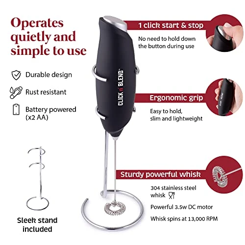 Lick N Blend Handheld, Mini Electric Drink Mixer, Foamer & Frother For Protein Shakes, Coffee, Lattes 5 Lick N Blend Handheld, Mini Electric Drink Mixer, Foamer & Frother For Protein Shakes, Coffee, Lattes - Image 3