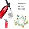 Soda Maker Portable Seltzer Bottle Carbonated Water Carbonator Cup Homemade Sparkling Beverages Machine Red
