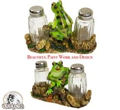 Frog Out Of Water Ceramic Frog Salt And Pepper Shaker Caddy Farmhouse Dinner Table Kitchen Counter Decor Glass Set Of Cute Frog Gifts For Friends And Family Frogs Kitchen -KitchenAid Shop 51HWfpmaECL