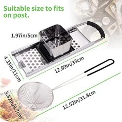 Premium Grade Stainless Steel Spaetzle Maker Widen Plastic Handle With Skimmer Spider Strainer Homemade Egg Noodle Dumpling Perfect Sized For Pots And Pans Making Tool -KitchenAid Shop 51HbYZubvsS