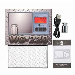 Scale 220g/ 0.01g, Digital Pocket Scale 100g Calibration Weight,Mini Jewelry Scale, Kitchen Scale,6 Units Conversion, Tare & LCD Display, Auto Off, Rechargeable Battery -KitchenAid Shop 51Hdiruq30L