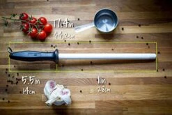 Ceramic Sharpening Rod, Lightweight & Highly Durable 11-Inch Shatterproof Ceramic Honing Rod For Professional Chefs And Home Cooks -KitchenAid Shop 51Hl8EoloaL
