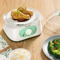 GENERIC Cooking Pot, Timing Electric Steamer, Multifunctional Household Automatic Power-Off Steamer, Seafood Steamer, Egg Steamer, Vegetable Steamer -KitchenAid Shop 51HlaWqsH4L