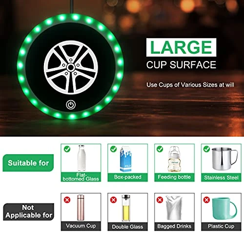Coffee Mug Warmer Cup Warmer: Electric Canlde Warmer Plate Smart Mug Warmer For Desk Auto Shut Off Beverage Warmer Constant Temperature Home Office Use For Milk Tea Cocoa Hot Chocolate Water 8 Coffee Mug Warmer Cup Warmer: Electric Canlde Warmer Plate Smart Mug Warmer For Desk Auto Shut Off Beverage Warmer Constant Temperature Home Office Use For Milk Tea Cocoa Hot Chocolate Water - Image 6