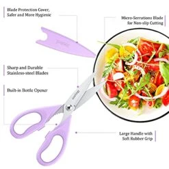 2-Pack Kitchen Scissors Light Blue, Pistachio & 2-Pack Kitchen Scissors Pastel Pink, Soft Purple Bulk -KitchenAid Shop 51HpGKDURlL