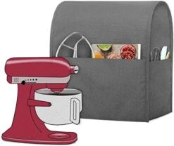 Uxja Dust Cover Compatible With 6-8 Quart Stand Mixer, Cloth Cover With Pockets For Stand Mixer And Extra Accessories (Compatible With 6-8 Quart Stand Mixer), Gray Dots -KitchenAid Shop 51Hql1yPkOL. AC