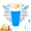 Slushie Maker Cup - TIK TOK Quick Frozen Magic Cup, Double Layers Slushie Cup, DIY Homemade Squeeze Icy Cup, Fasting Cooling Make And Serve Slushy Cup For Milk Shake, Smoothies, Slushies - Blue -KitchenAid Shop 51Hquo2eFrL