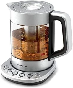 Hot Tea Maker Electric Glass Kettle With Tea Infuser And Temperature Control. Automatic Shut Off. Brewing Programs For Your Favorite Teas And Coffee. -KitchenAid Shop 51HsHjtleEL. AC