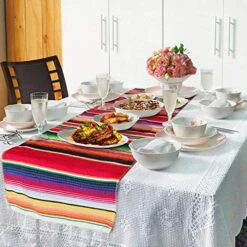 2 Pack Mexican Serape Table Runners 14 X 84 Inch For Mexican Party Wedding Decorations Outdoor Picnics Dining Table, Fringe Cotton Handwoven Table Runner 13 2 Pack Mexican Serape Table Runners 14 X 84 Inch For Mexican Party Wedding Decorations Outdoor Picnics Dining Table, Fringe Cotton Handwoven Table Runner -KitchenAid Shop 51HwrO4OjML