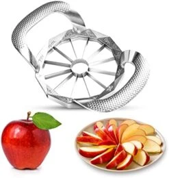 Apple Slicer 12 Slices, Upgraded Version 12-Blade Extra Large Apple Cutter, Heavy Duty Stainless Steel Apple Corer, Fruit Cutter, Ultra Sharp Apple Corer And Slicer, Divider For Upto 4 Inches Apple -KitchenAid Shop 51IW5XOAbtL. AC