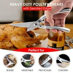 Itchen Shears Food Grade Stainless Steel Scissors, Heavy Duty Kitchen Scissors,Meat Scissors Heavy Duty Food Scissors,Utility Scissors Bone Shears Cooking Scissors For Kitchen -KitchenAid Shop 51IZS5Au6ML
