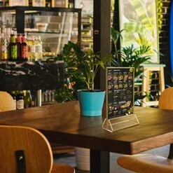 12Pack 5 X 7 Clear Acrylic Wedding Table Number Holder Stands With Gold Borders, Double Sided Gold Picture Frames Sign Holder For Restaurant Table Menu Recipe Cards Photo Display -KitchenAid Shop 51IZgPIyXqL