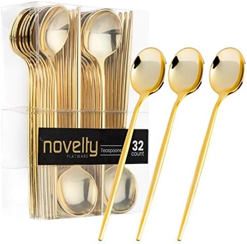Novelty Modern Flatware, Cutlery, Disposable Plastic Dinner Forks Luxury Gold 64 Count 9 Novelty Modern Flatware, Cutlery, Disposable Plastic Dinner Forks Luxury Gold 64 Count - Image 7