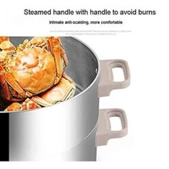 HYDZQ Electric Steamer Multifunctional Household Food Grade 304 Stainless Steel Large-Capacity Steaming Pot In Electric Steam Pot 7 HYDZQ Electric Steamer Multifunctional Household Food Grade 304 Stainless Steel Large-Capacity Steaming Pot In Electric Steam Pot -KitchenAid Shop 51Ie1wonjCL 1