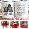 Best Friend Mugs For Women, Choose Name Personalized Friendship Coffee Mug For Bestie BFF, Galantine's Day Gift, Long Distance Friendship, Birthday Gifts 11oz Mug